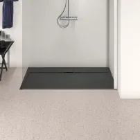 Ideal Standard i.life Ultra Flat S правоъгълно душ корито, наситено черно, 140x70 см