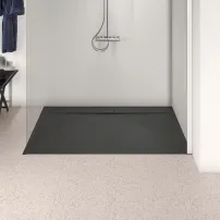 Ideal Standard i.life Ultra Flat S правоъгълно душ корито, наситено черно, 160x100 см