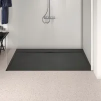 Ideal Standard i.life Ultra Flat S правоъгълно душ корито, наситено черно, 180x100 см