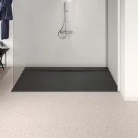 Ideal Standard i.life Ultra Flat S правоъгълно душ корито, наситено черно, 200x100 см
