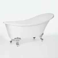 Inter Ceramic бяла акрилна ретро свободностояща вана 162.5x69.5 см