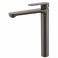 Inter Ceramic Venice висок едноръкохватков смесител за умивалник, матово сиво - Gun Gray
