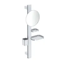 Комплект аксесоари за мивка Ideal Standard Alu+, матово сребристо, изработен от алуминий, 70 см, с подвижно огледало