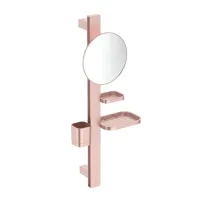 Комплект аксесоари за мивка Ideal Standard Alu+ розов матов алуминий 70 см с подвижно огледало