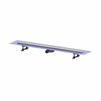 Комплект душ канал с капак Kessel Linearis Compact 115 см неръждаема стомана с цедка и клапа Multistop