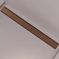 Комплект душ канал с капак Wirquin Linear, четкан бронз, 60 см