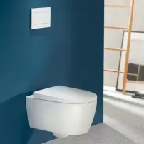 Комплект окачена тоалетна чиния Geberit iCon TurboFlush с softclose капак гланцово бяло