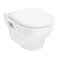 Комплект окачена тоалетна чиния Hansgrohe GladeLake S AquaChannel Flush с softclose капак гланцово бяло