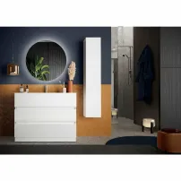 Комплект от бял долен шкаф и стояща мивка LC Mobili Italia Start 101x86x47 см