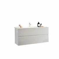 Комплект от бял долен шкаф и стояща мивка LC Mobili Italia Start 82x86x47 см