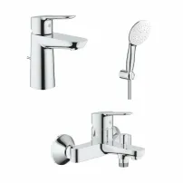 Комплект смесител за вана и мивка Grohe BauEdge с Tempesta Porter, гланциран хром