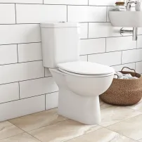 Комплект тоалетна чиния Grohe Bau Ceramic с казанче и капак с плавно затваряне