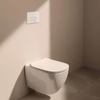 Комплект тоалетно казанче Ideal Standard ProSys с хромиран капак и тоалетна чиния Tesi Aquablade с капак с плавно затваряне