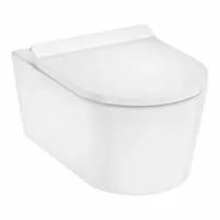 Комплект за окачена тоалетна чиния Hansgrohe EluPura S AquaHelix HygieneEffect с бяла седалка с плавно затваряне
