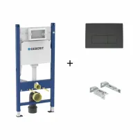 Комплект за скрито казанче Geberit Duofix Delta с монтажен комплект и матово черен капак