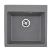 Композитна кухненска мивка Inter Ceramic, сив гранит, 50x50 см