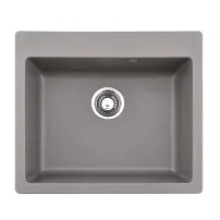 Композитна кухненска мивка Inter Ceramic, сив гранит, 57x50 см