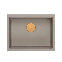 Композитна мивка за под плот Quadron Logan 100 бежово - медно 59.5x45.1 см