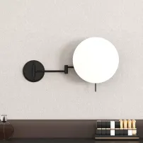 Козметично огледало Inter Ceramic, 20x42 см, черен мат, с увеличение x5