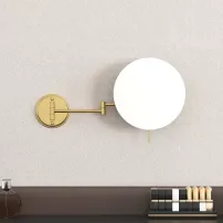 Козметично огледало Inter Ceramic, 20x42 см, четкано злато, с увеличение x5