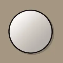 Кръгло огледало Inter Ceramic, черно, 80 см