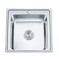 Кухненска мивка инокс Inter Ceramic Tampico с едно корито без отцедник, сатениран инокс 50x50 см