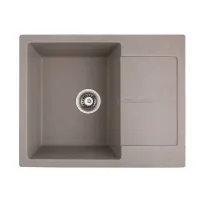 Кухненска мивка Inter Ceramic, композит, пясъчен гранит, 62x50 см, с отцедник