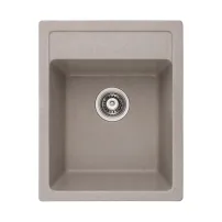Кухненска мивка Inter Ceramic, композит, сиво-пясъчен гранит, 40x50 см