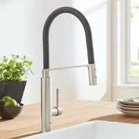 Кухненски смесител Grohe Concetto с гъвкав чучур, матиран хром Supersteel