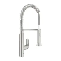 Кухненски смесител Grohe K7 Supersteel, матиран хром, с гъвкав чучур
