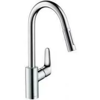 Кухненски смесител с издърпващ се душ Hansgrohe Focus M41 240 гланцов хром