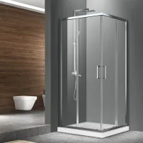 Квадратна душ кабина Mediterraneo Hector N с плъзгащи се врати 80x80 см хром