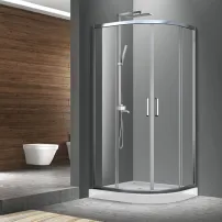 Mediterraneo Meda полукръгла душ кабина с плъзгащи се врати 90x90 см хром