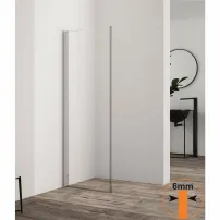 Мобилен душ параван Inter Ceramic Walk-In, гланциран хром, 50x200 см, прозрачно стъкло