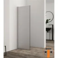 Мобилен параван за душ Inter Ceramic Walk-In, гланциран хром - непрозрачно стъкло 60x200 см