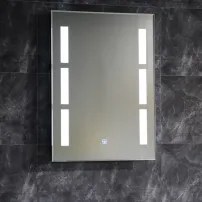 Огледало с осветление и антизапотяване Inter Ceramic ECA, правоъгълно, 50x70 см