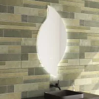 Огледало с осветление и антизапотяване Inter Ceramic Fiorella, асиметрично, 50x100 см