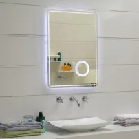 Огледало с осветление и антизапотяване Inter Ceramic, правоъгълно, 60x80 см
