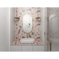Овално огледало Dubiel Vitrum Joy Gold, обръщаемо 50x100 см
