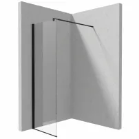 Параван за душ кабина Deante Kerria Plus черен 60x200 см, бял