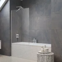 Параван за вана Radaway Modo New PNJ II, матово-прозрачен, бял, 80x150 см, стъкло 8 мм