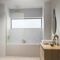 Параван за вана Radaway Modo New PNJ II, матово златисто-прозрачен, 60x150 см, стъкло 8 мм