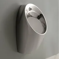 Писоар със скрито захранване Inter Ceramic и електронно задвижване, лъскаво сребристо