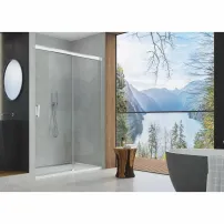Плъзгаща се душ врата с фиксиран сегмент SanSwiss Cadura CAS2 140 см дясна
