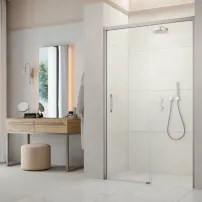 Плъзгаща се врата за ниша Radaway Idea DWJ 110 см 6 мм стъкло, матово никелово-прозрачно покритие, дясно отваряне