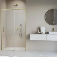 Плъзгаща се врата за ниша Radaway Idea DWJ 110 см 6 мм стъкло, матово златисто-прозрачно покритие, дясно отваряне