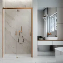 Плъзгаща се врата за ниша Radaway Idea DWJ 130 см 6 мм стъкло, матирана медно-прозрачно покритие, ляво отваряне