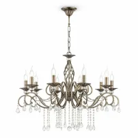 Полилей Maytoni Grace, месинг/прозрачен, 10 крушки