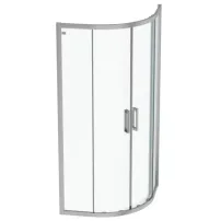 Полукръгла душ кабина с плъзгащи се врати 90x90 Ideal Standard Connect 2 хромиран профил