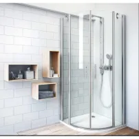 Полукръгла душ кабина с плъзгащи се врати Roth Tower Line TR2 Light 900